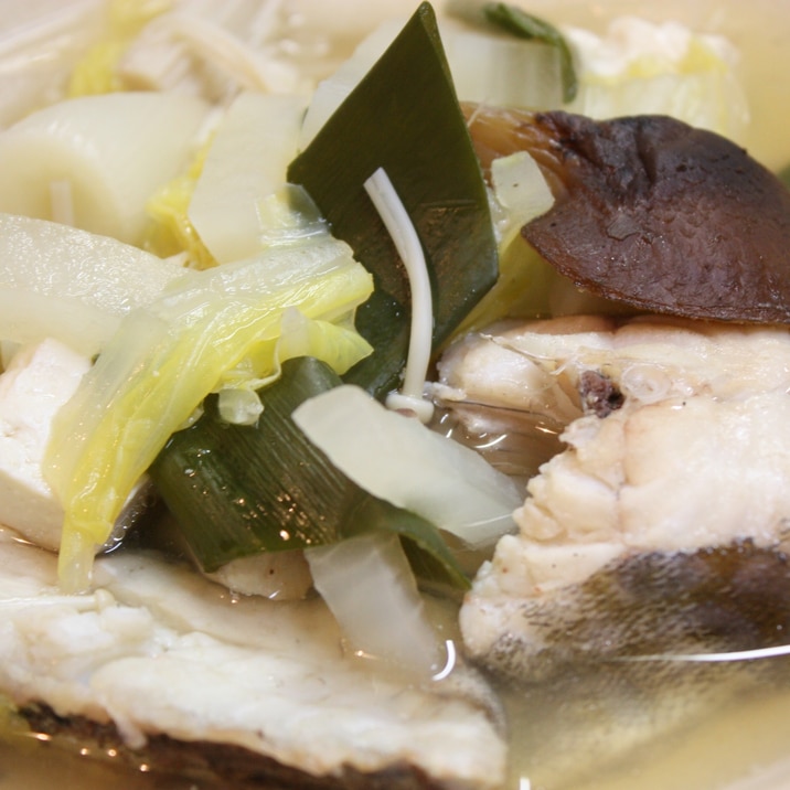 生鱈と白菜、椎茸の煮物